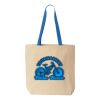Natural Tote with Contrast-Color Handles Thumbnail