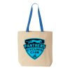 Natural Tote with Contrast-Color Handles Thumbnail