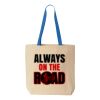 Natural Tote with Contrast-Color Handles Thumbnail