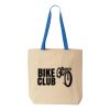 Natural Tote with Contrast-Color Handles Thumbnail