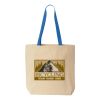 Natural Tote with Contrast-Color Handles Thumbnail