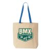 Natural Tote with Contrast-Color Handles Thumbnail