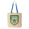 Natural Tote with Contrast-Color Handles Thumbnail
