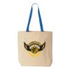 Natural Tote with Contrast-Color Handles Thumbnail