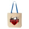 Natural Tote with Contrast-Color Handles Thumbnail