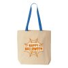 Natural Tote with Contrast-Color Handles Thumbnail