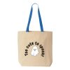 Natural Tote with Contrast-Color Handles Thumbnail