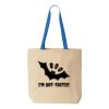 Natural Tote with Contrast-Color Handles Thumbnail
