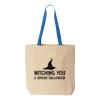 Natural Tote with Contrast-Color Handles Thumbnail