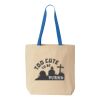 Natural Tote with Contrast-Color Handles Thumbnail