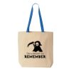 Natural Tote with Contrast-Color Handles Thumbnail
