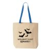 Natural Tote with Contrast-Color Handles Thumbnail