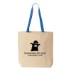 Natural Tote with Contrast-Color Handles Thumbnail