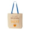 Natural Tote with Contrast-Color Handles Thumbnail