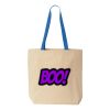 Natural Tote with Contrast-Color Handles Thumbnail