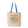 Natural Tote with Contrast-Color Handles Thumbnail