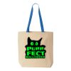 Natural Tote with Contrast-Color Handles Thumbnail