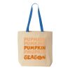 Natural Tote with Contrast-Color Handles Thumbnail