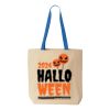 Natural Tote with Contrast-Color Handles Thumbnail