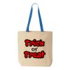 Natural Tote with Contrast-Color Handles Thumbnail