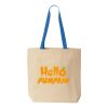 Natural Tote with Contrast-Color Handles Thumbnail