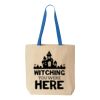 Natural Tote with Contrast-Color Handles Thumbnail