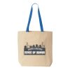Natural Tote with Contrast-Color Handles Thumbnail