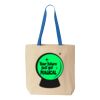 Natural Tote with Contrast-Color Handles Thumbnail