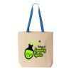 Natural Tote with Contrast-Color Handles Thumbnail