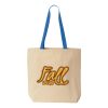 Natural Tote with Contrast-Color Handles Thumbnail