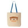 Natural Tote with Contrast-Color Handles Thumbnail