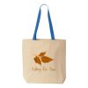 Natural Tote with Contrast-Color Handles Thumbnail