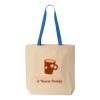 Natural Tote with Contrast-Color Handles Thumbnail