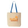 Natural Tote with Contrast-Color Handles Thumbnail
