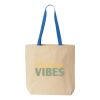 Natural Tote with Contrast-Color Handles Thumbnail
