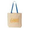 Natural Tote with Contrast-Color Handles Thumbnail