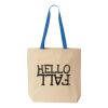 Natural Tote with Contrast-Color Handles Thumbnail