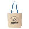 Natural Tote with Contrast-Color Handles Thumbnail