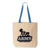 Natural Tote with Contrast-Color Handles Thumbnail