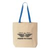 Natural Tote with Contrast-Color Handles Thumbnail