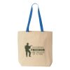 Natural Tote with Contrast-Color Handles Thumbnail