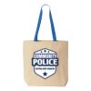 Natural Tote with Contrast-Color Handles Thumbnail