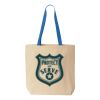 Natural Tote with Contrast-Color Handles Thumbnail
