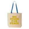 Natural Tote with Contrast-Color Handles Thumbnail