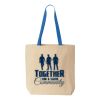Natural Tote with Contrast-Color Handles Thumbnail