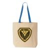 Natural Tote with Contrast-Color Handles Thumbnail