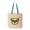 Natural Tote with Contrast-Color Handles Thumbnail