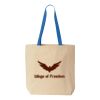 Natural Tote with Contrast-Color Handles Thumbnail