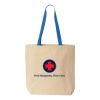 Natural Tote with Contrast-Color Handles Thumbnail