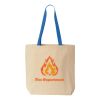 Natural Tote with Contrast-Color Handles Thumbnail